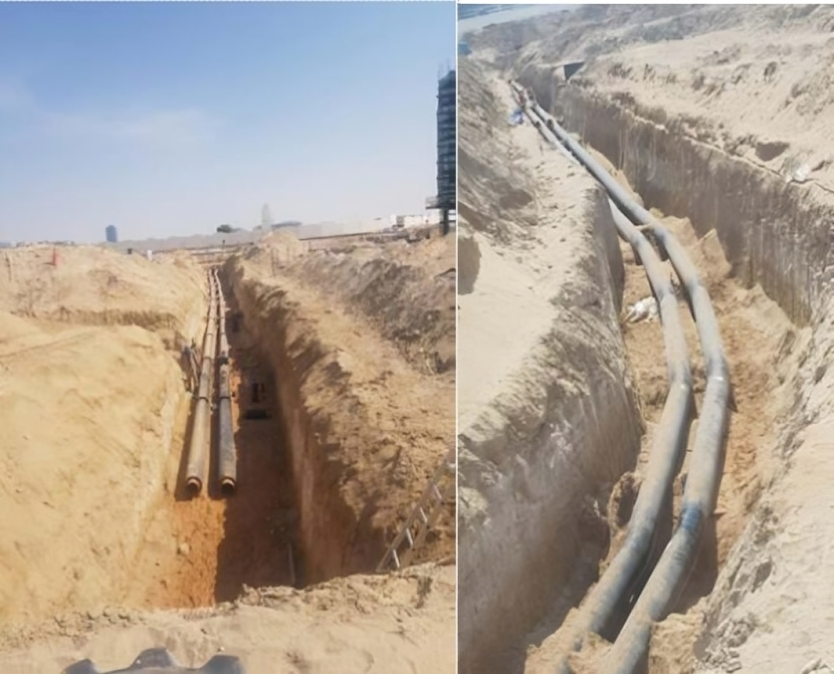 Underground Chilled Water Pipe Infrastructure Works at Makers District Development- Al Reem Island